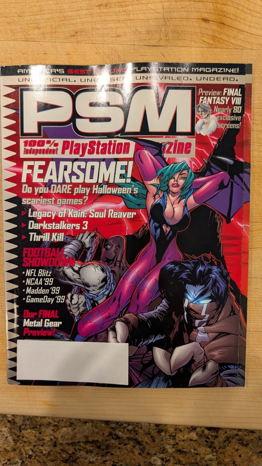 PSM Magazine #14 Oct 1998 w/ Thrill Kill Lid Sticker PlayStation - Good