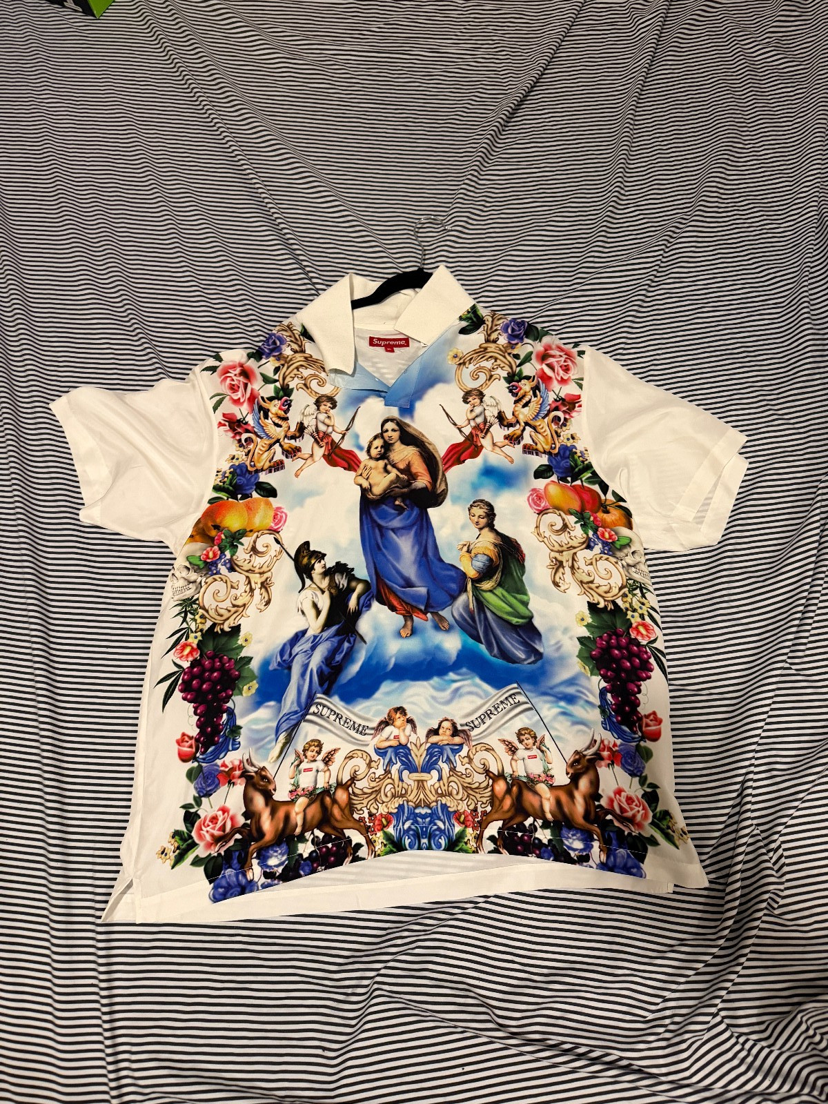 Supreme Heavenly Silk Polo Shirt White Supreme Heavenly Silk Polo Shirt White