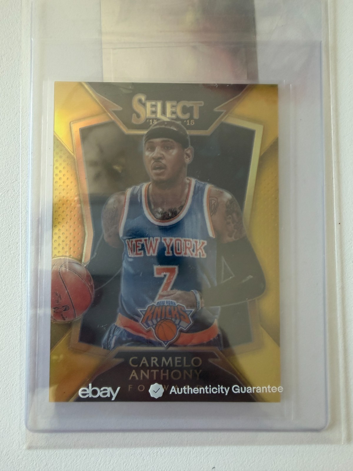 2014-15 Panini Select Carmelo Anthony Prizm Gold #/10 Knicks
