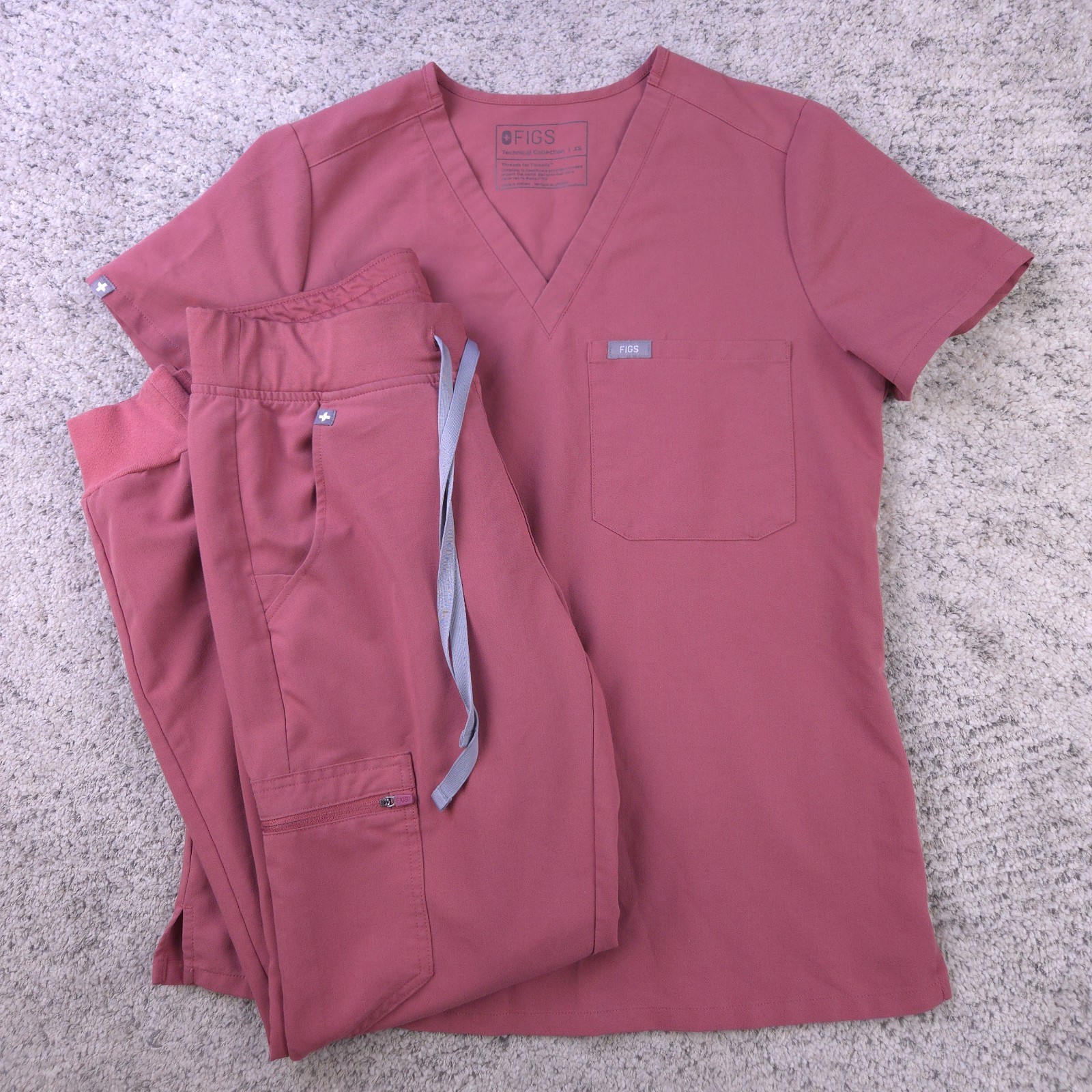 Figs Scrub Set Women XS Top XS Pants Catarina Zamora Jogger 2658 2652 Mauve