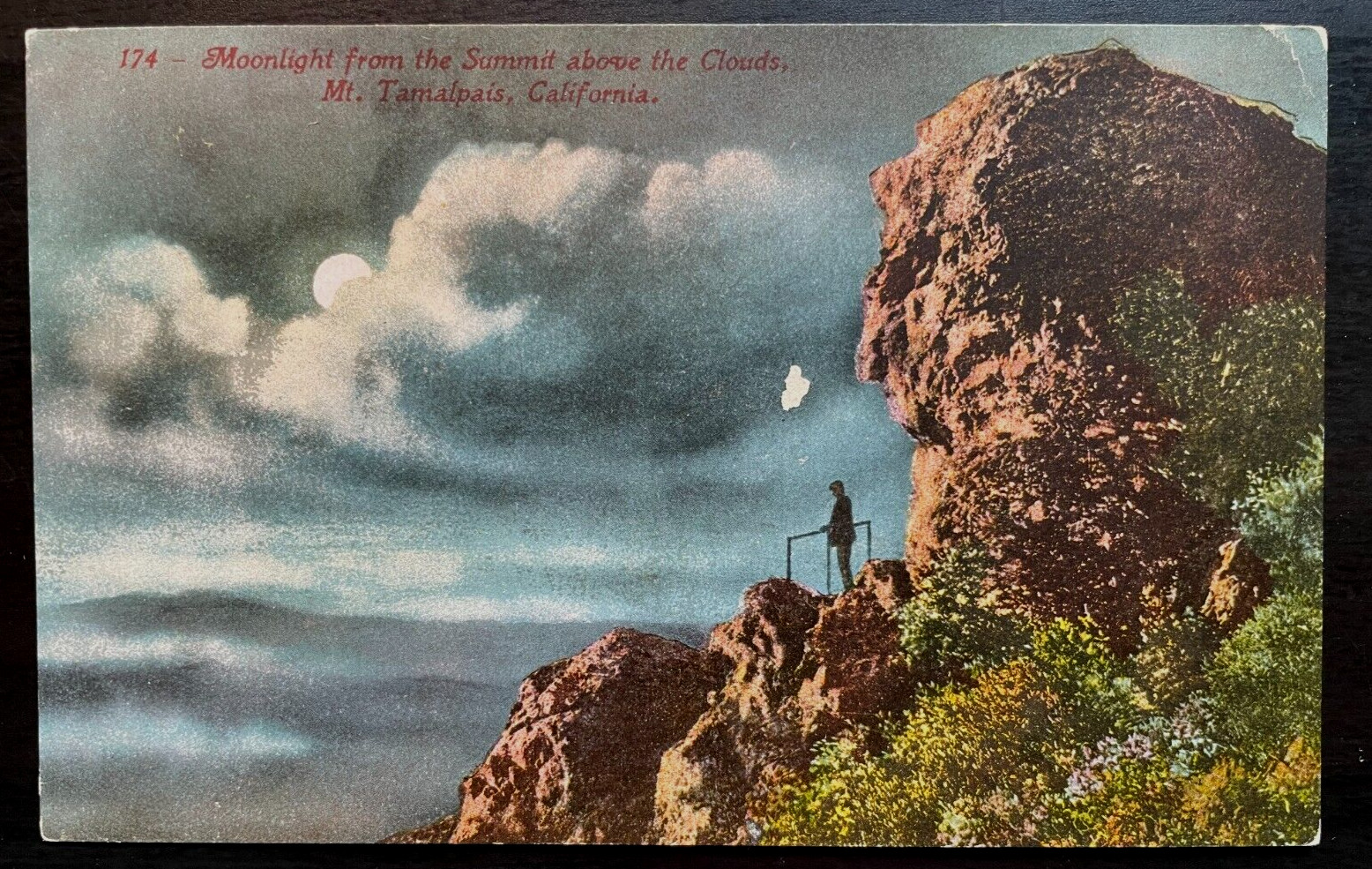 Vintage Postcard 1907-1915 Moonlight from the Summit, Mt. Tamalpais, CA. Vintage Postcard 1907-1915 Moonlight from the Summit, Mt. Tamalpais, CA.