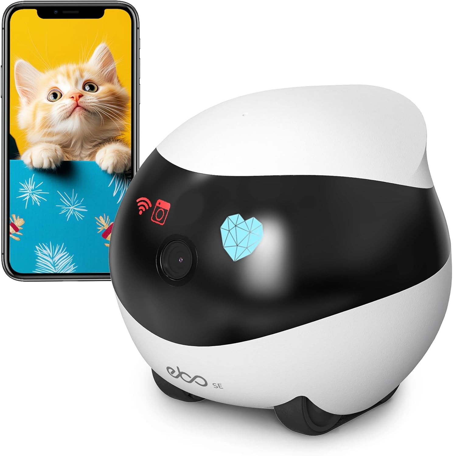 Enabot EBO SE Home Robot Camera: 1080P Mobile FamilyBot Pet Companion
