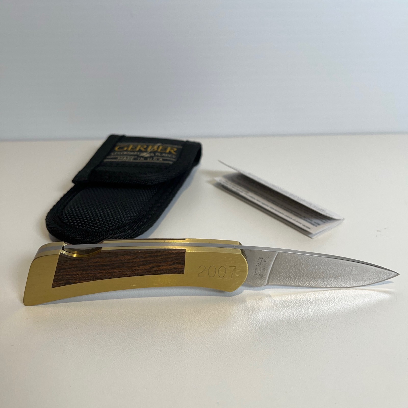 Vintage Gerber Sportsman Folding Pocket Knife USA Good Science Engraved 2007 Vintage Gerber Sportsman Folding Pocket Knife USA Good Science Engraved 2007
