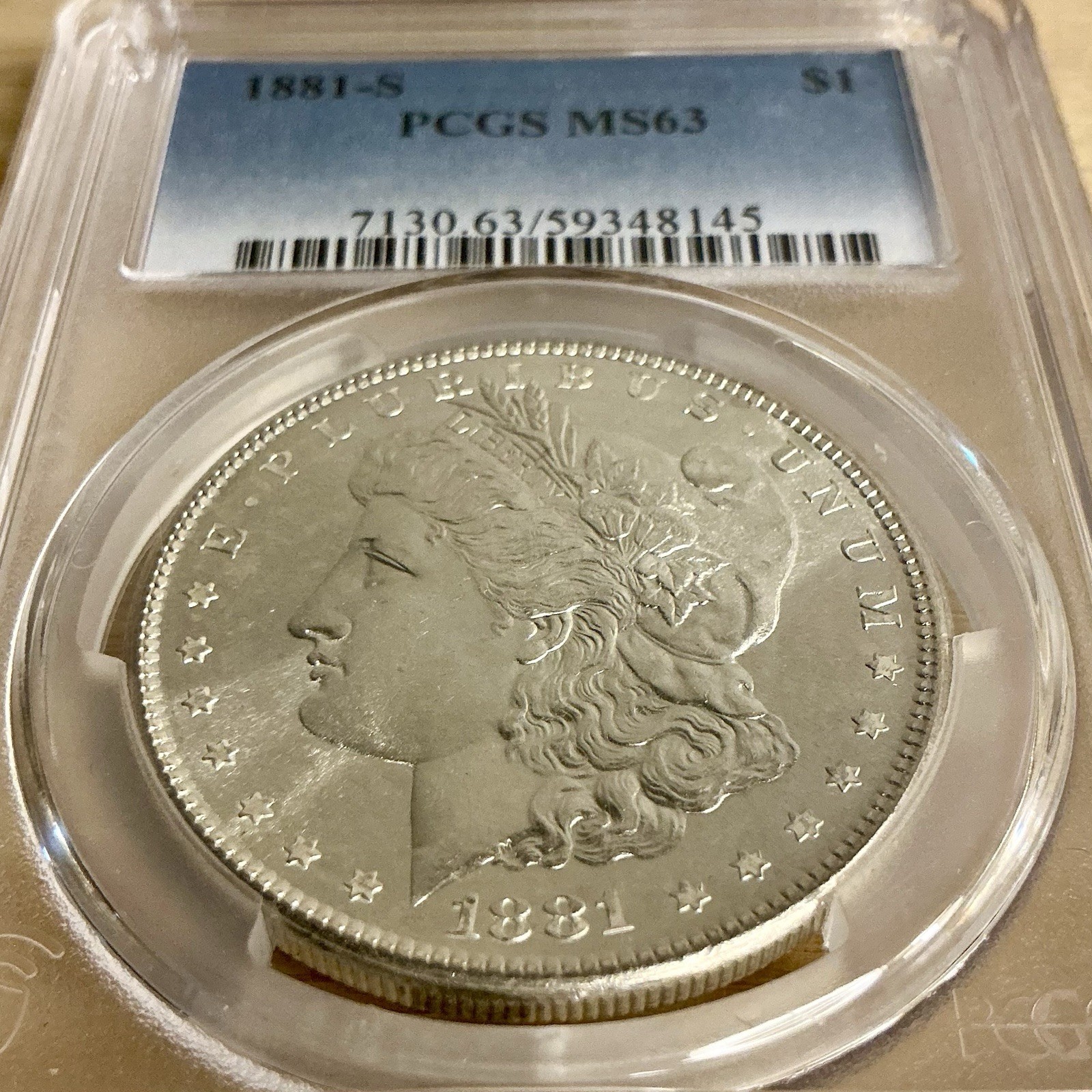 1881-S Morgan Silver Dollar PCGS MS63 1881-S Morgan Silver Dollar PCGS MS63