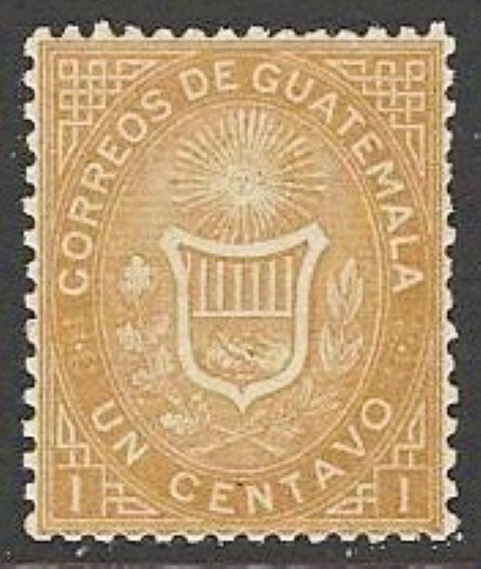 GUATEMALA 1871 SCOTT 1 FIRST STAMP MINT OG GUATEMALA 1871 SCOTT 1 FIRST STAMP MINT OG