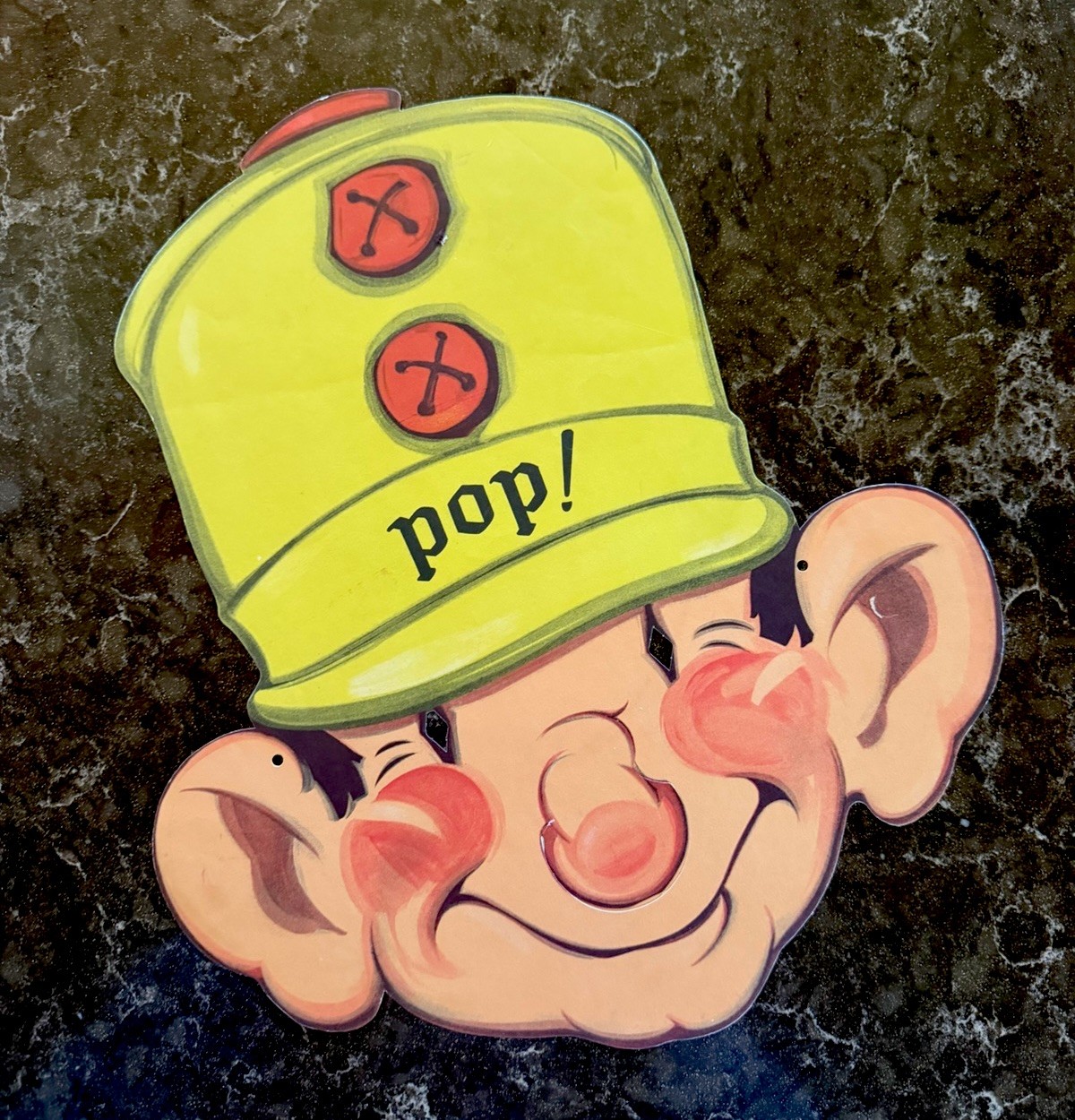 Vintage 1933 MR. POP Kellogg’s Rice Krispies Cereal Promotional Kids Paper Mask