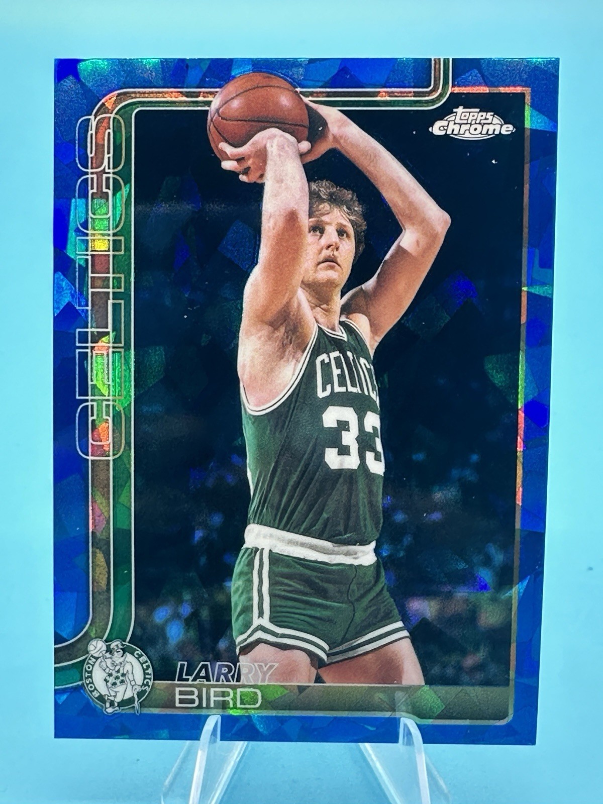 2025-26 Topps Chrome Update Sapphire Larry Bird #143 Boston Celtics