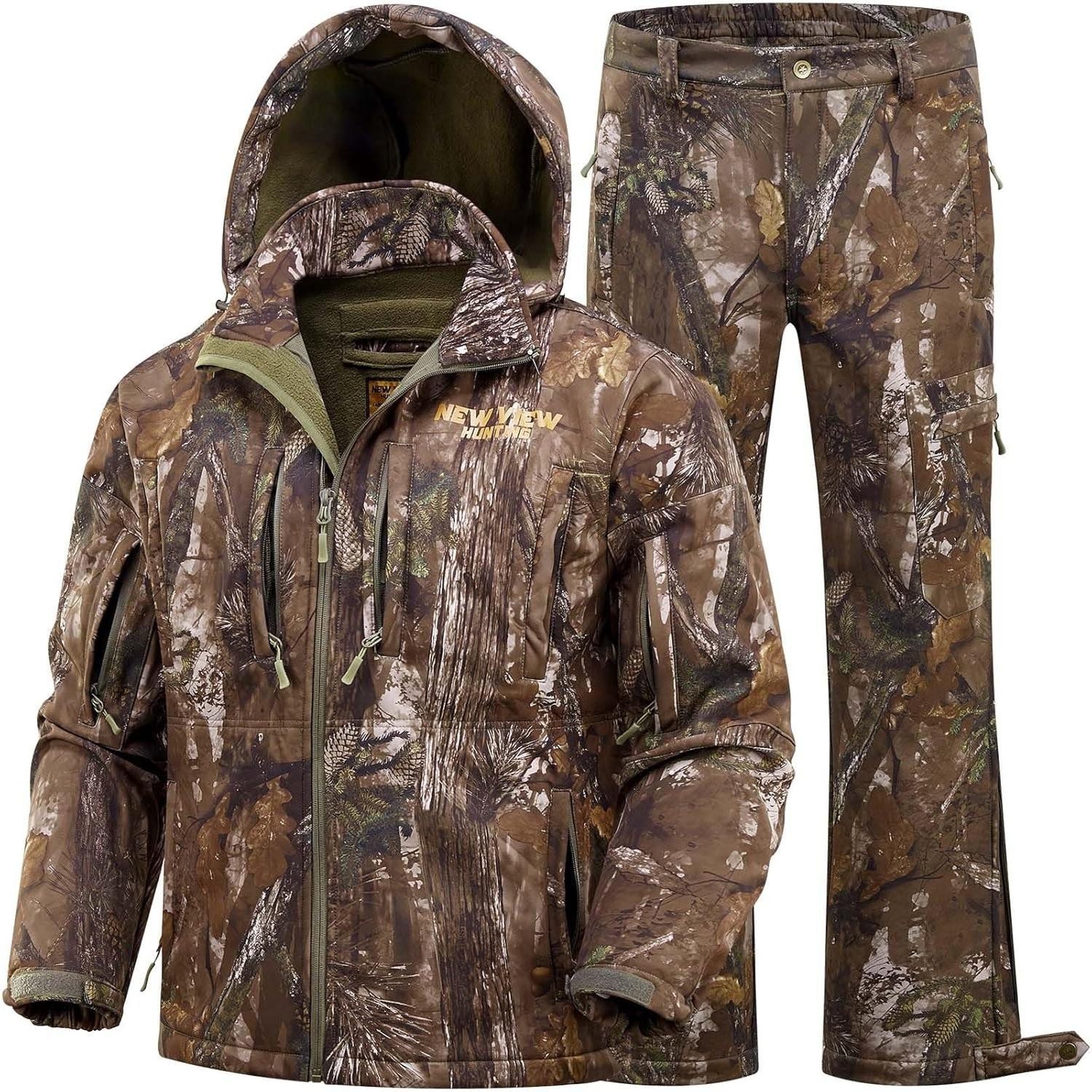 Camo Hunting Clothes for Men, Cold Weather Deer Hunting Jacket and Pants