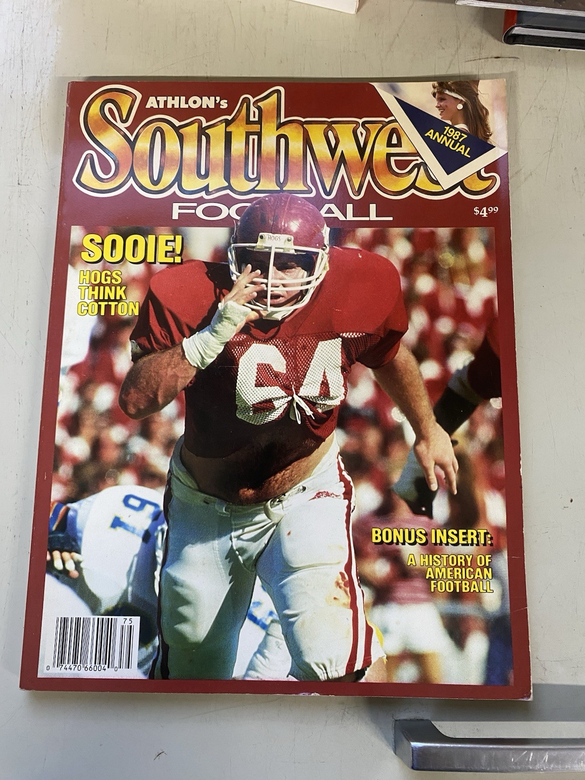 ATHLON’s SOUTHWEST FOOTBALL ANNUAL ARKANSAS TONY CHERICO COVER 1987 Vol 10 NCAA