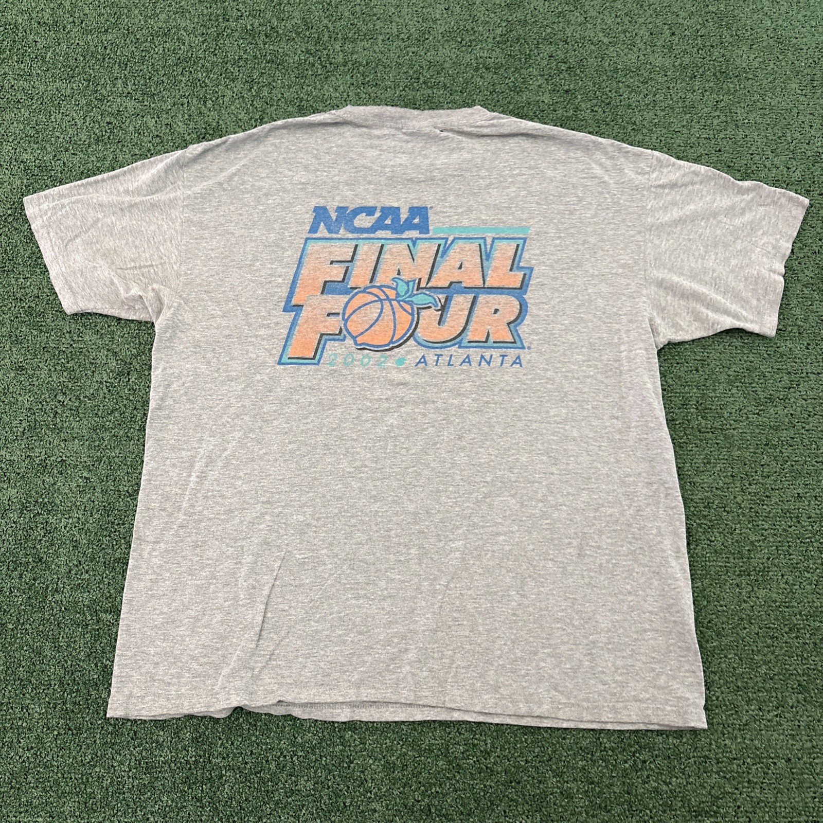Vintage Final Four 2002 Atlanta Shirt XL Gray NCAA Basketball Distressed Y2K