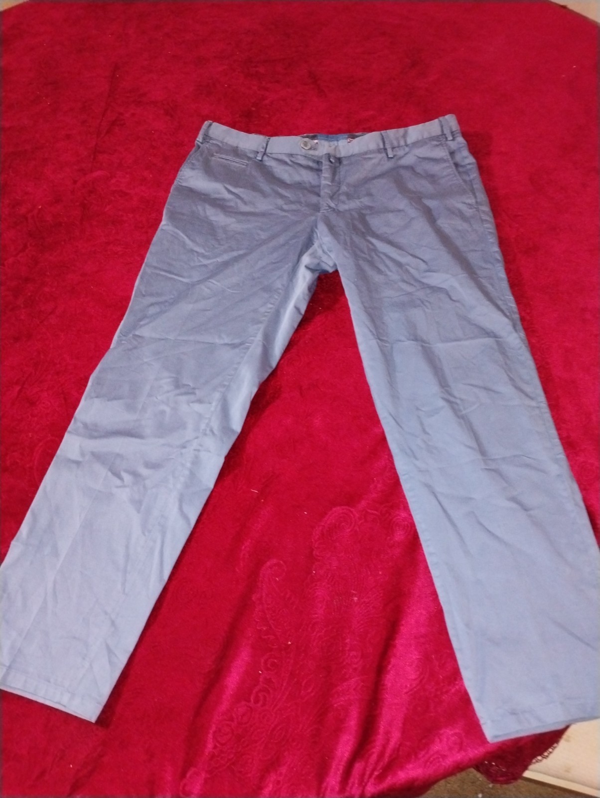 Isaia Mens Modern Pants 38X30 Blue Isaia Mens Modern Pants 38X30 Blue