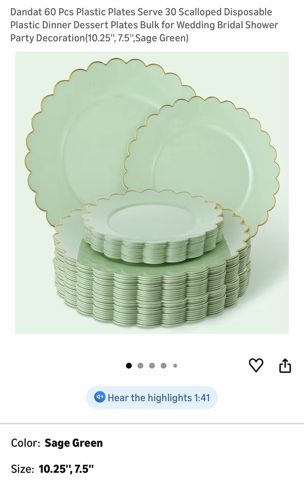 60pcs Disposable Plates Set Elegant Daisy Edge Durable Plastic Tableware New 60pcs Disposable Plates Set Elegant Daisy Edge Durable Plastic Tableware New