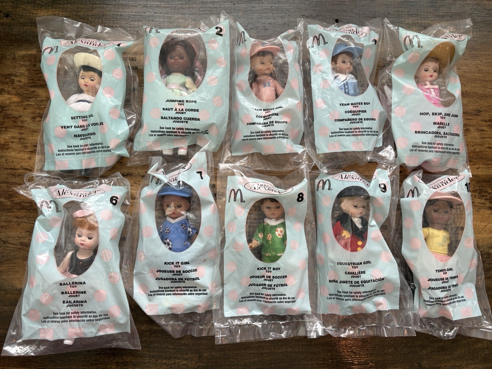 McDonald’s Madame Alexander 2005 Sports Theme Dolls #1-10 Complete Set Sealed McDonald’s Madame Alexander 2005 Sports Theme Dolls #1-10 Complete Set Sealed