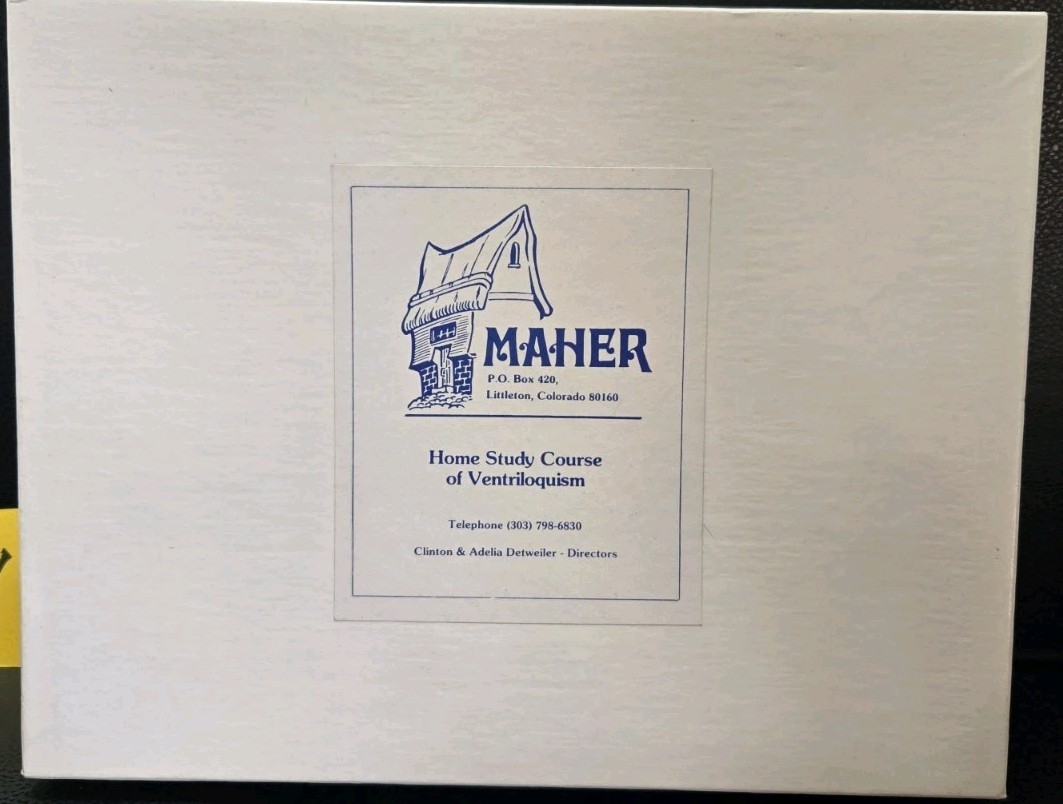 Vintage 1985 Maher Home Study Course of Ventriloquism - New Old Stock RARE 