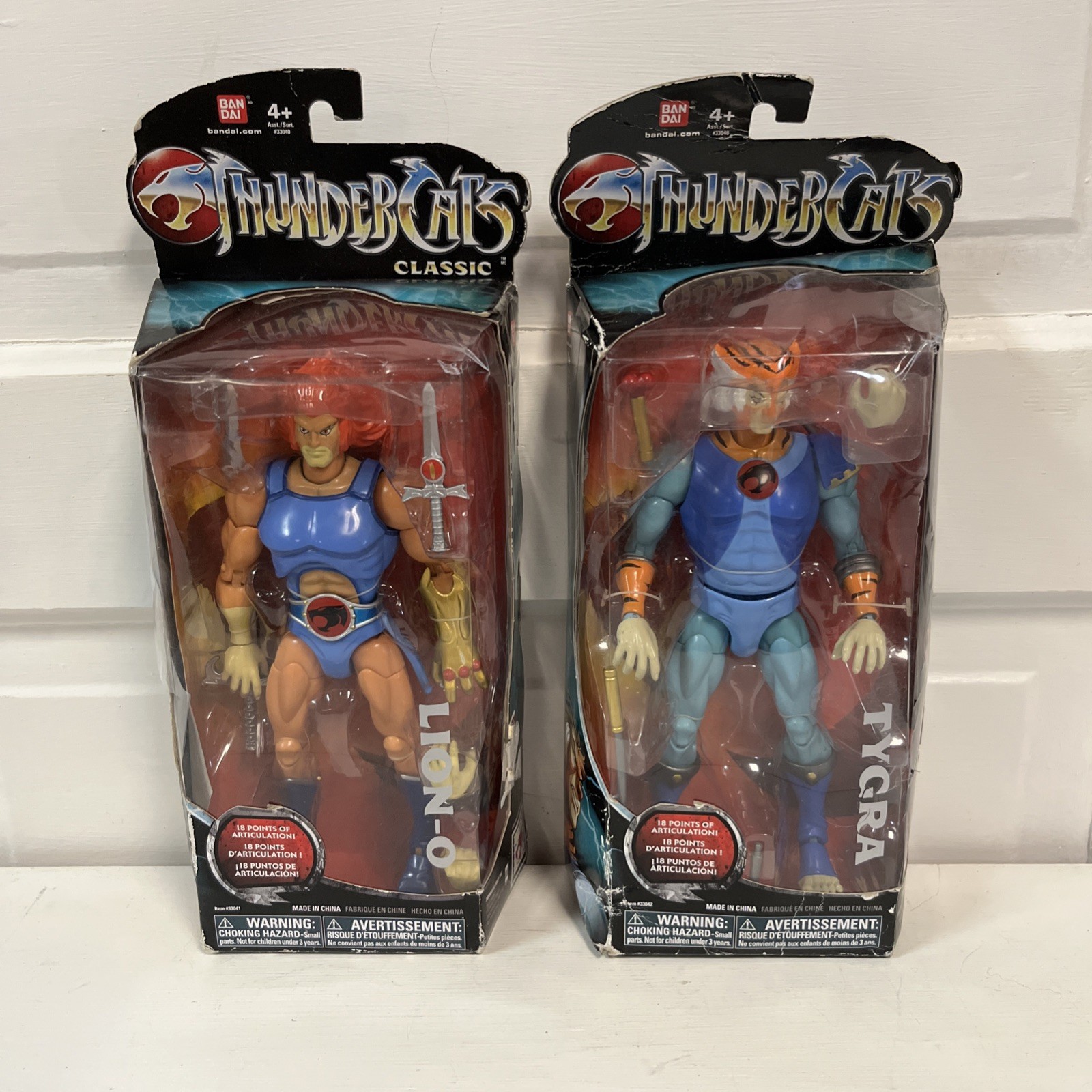 2011 Bandai ThunderCats Lion O & Tygra, un-opened.  