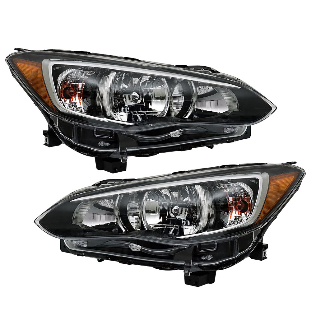 Labwork Left+Right Headlight For Subaru Impreza/Crosstrek 2017-18 Halogen Chrome