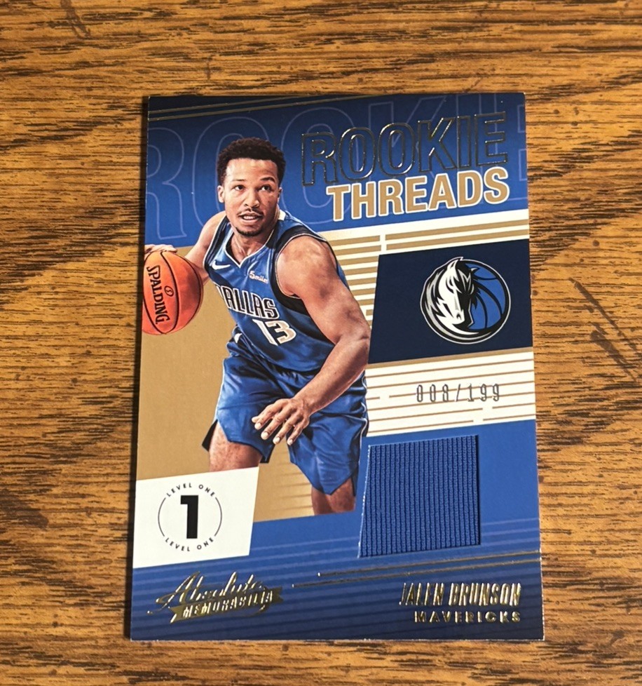 2018 Panini Absolute JALEN BRUNSON #RT-JBR Rookie Threads Jersey Card /199 RC 2018 Panini Absolute JALEN BRUNSON #RT-JBR Rookie Threads Jersey Card /199 RC