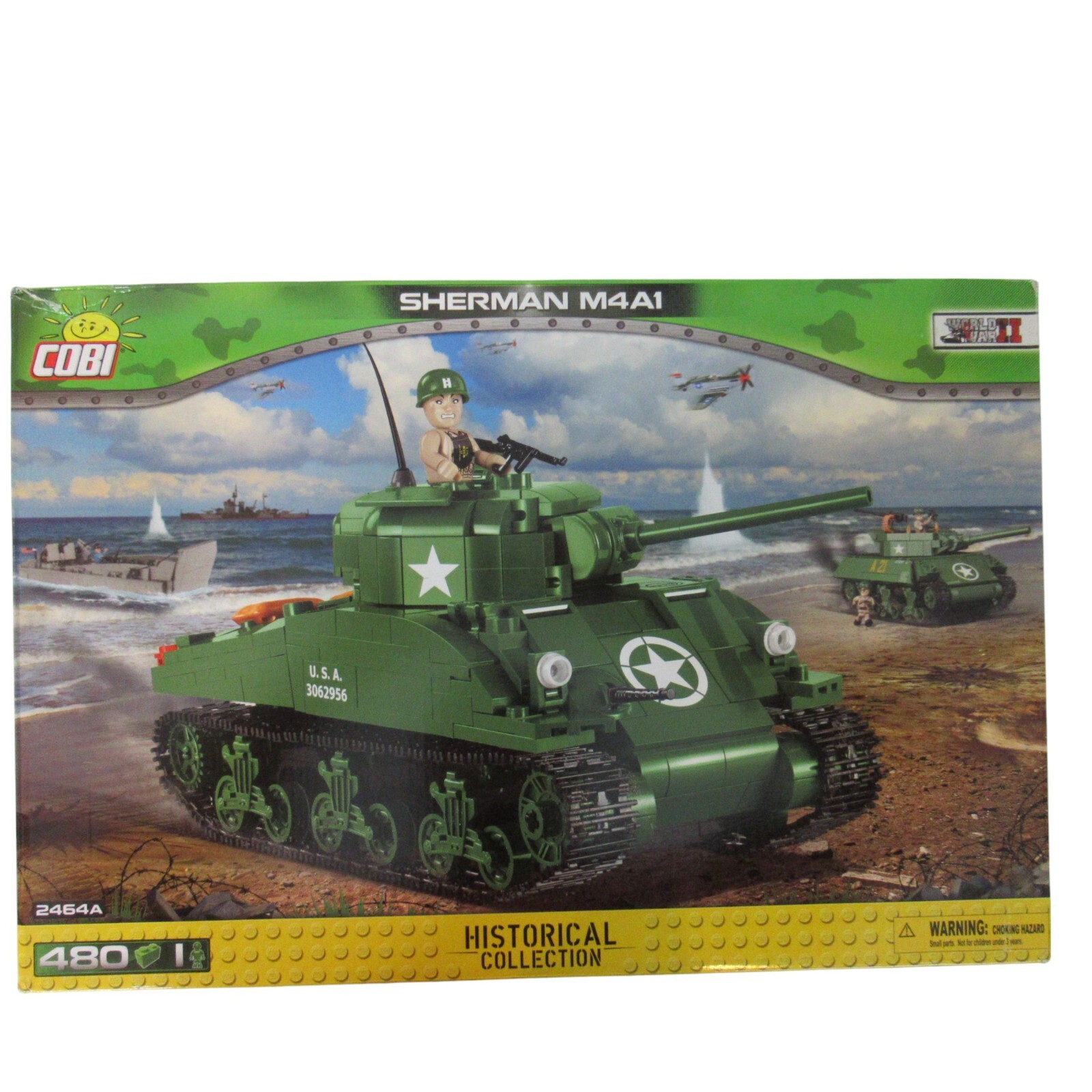 COBI Historical Collection WWII Sherman Firefly Building Set # 2464A NEW DMG PKG