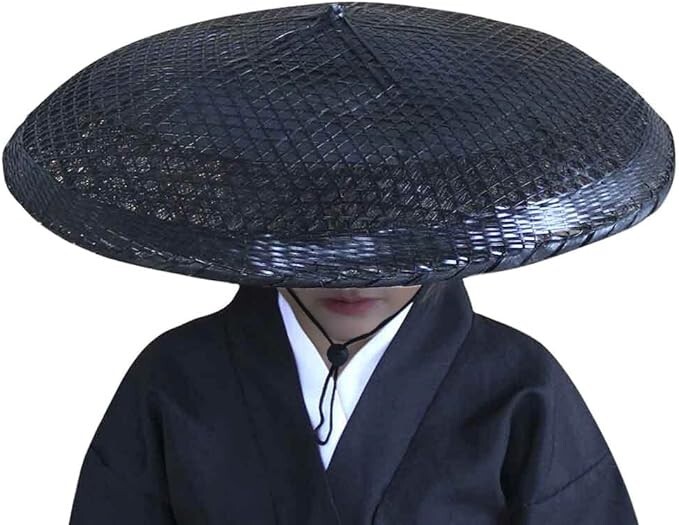 Bamboo Sun Hat Samurai Rice Hat Cosplay Asian Japanese Dia.19.6 In. Depth 4 In. Bamboo Sun Hat Samurai Rice Hat Cosplay Asian Japanese Dia.19.6 In. Depth 4 In.