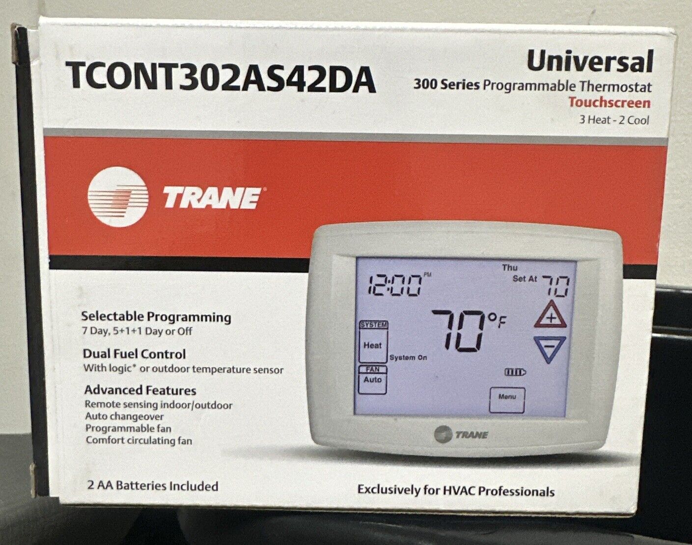 Trane TCONT302AS42DA Touchscreen Thermostat White 3H/2C⏳📦 Fast Delivery 📦⏳