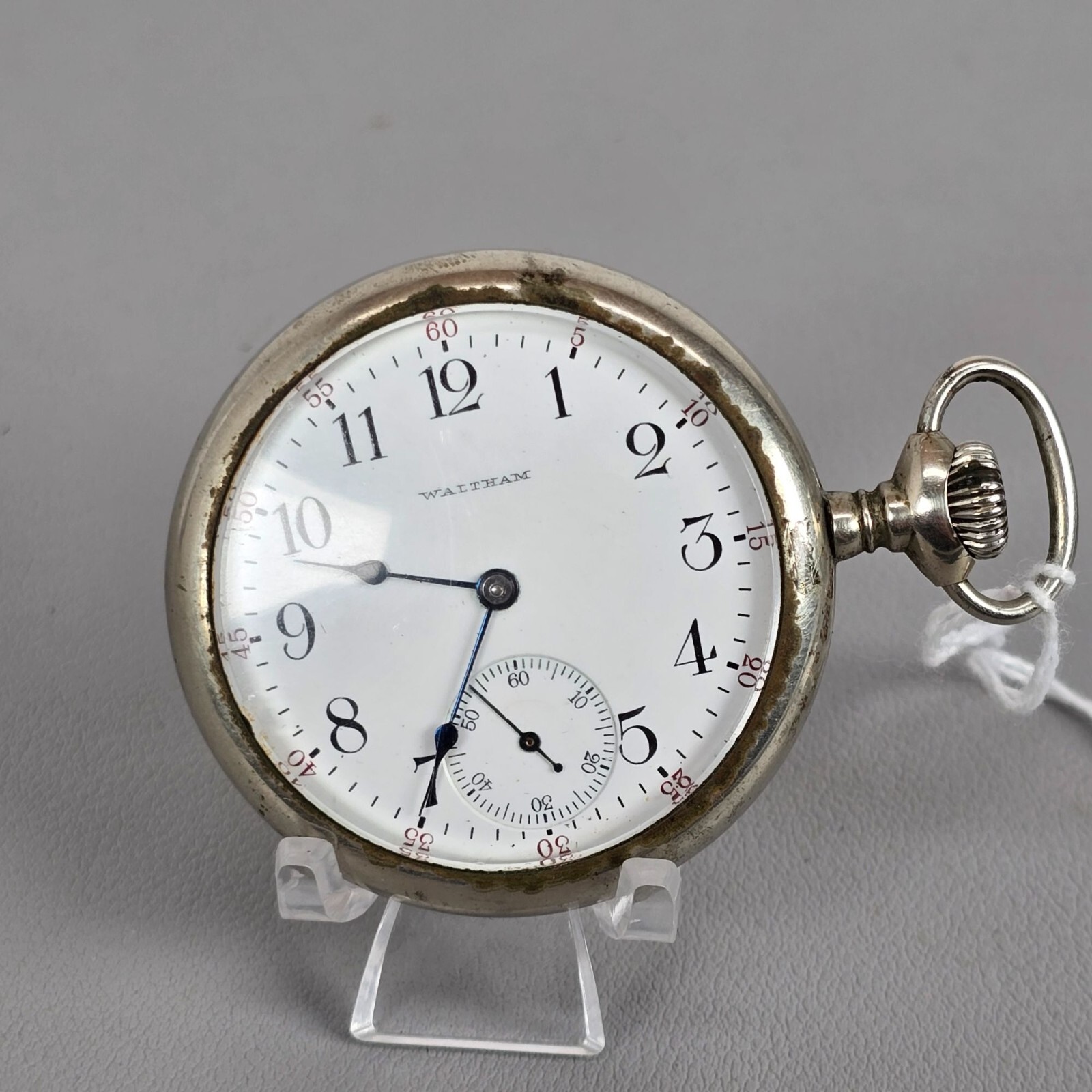 VTG Waltham A.W.W. Co. Pocket Watch 15 Jewel Mechanical Silveroid 1907 16s 620