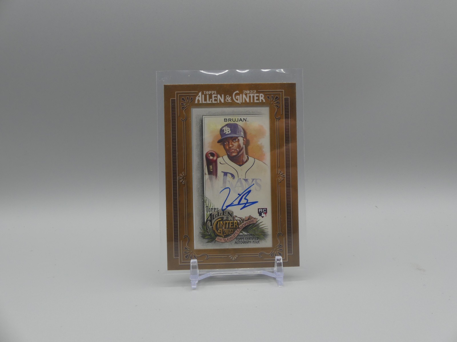 2022 Topps Allen & Ginter - Framed Mini Autographs Vidal Brujan #MA-VB 2022 Topps Allen & Ginter - Framed Mini Autographs Vidal Brujan #MA-VB