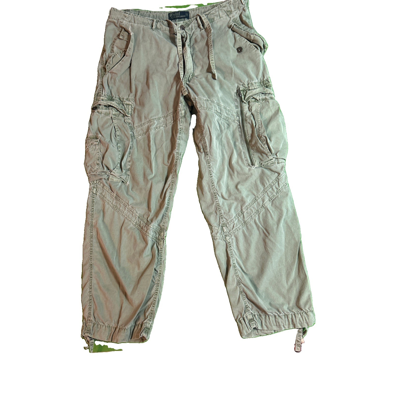 VTG Polo Ralph Lauren military paratrooper Cargo Pants 35x30 Utility GorpCore 90