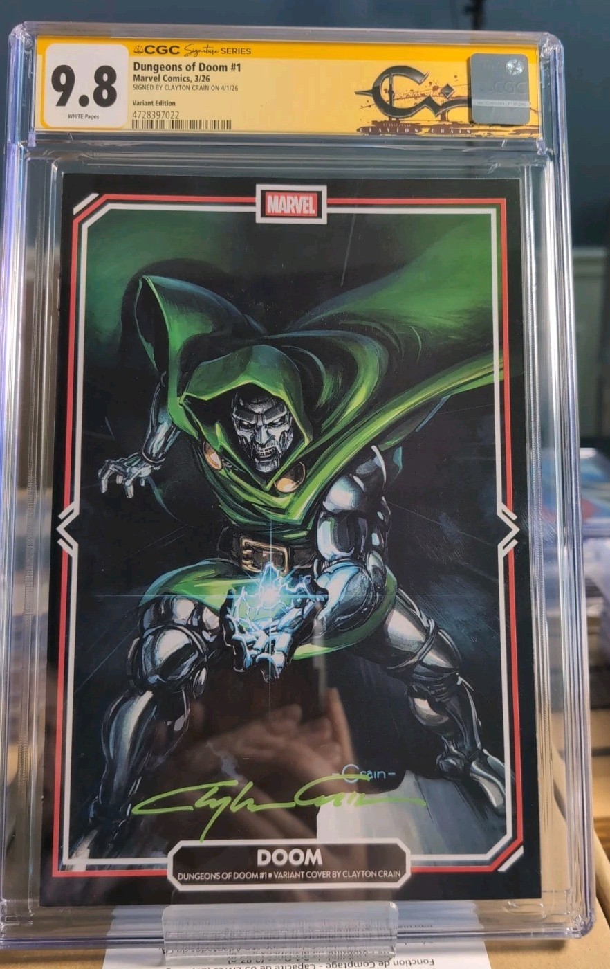 Dungeons of Doom #1, CGC SS 9.8, Frame Variant, Signed Clayton Crain ( 2026) Dungeons of Doom #1, CGC SS 9.8, Frame Variant, Signed Clayton Crain ( 2026)