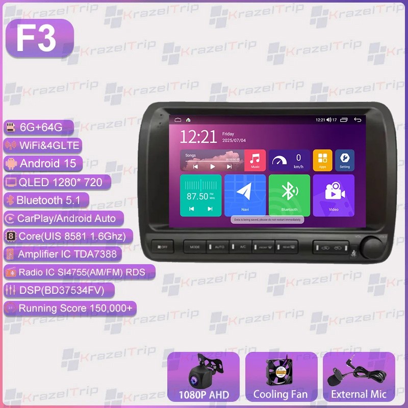 for Toyota Crown Royal Saloon S170 11th Gen 1998 - 2005 Car Radio 64GB Carplay