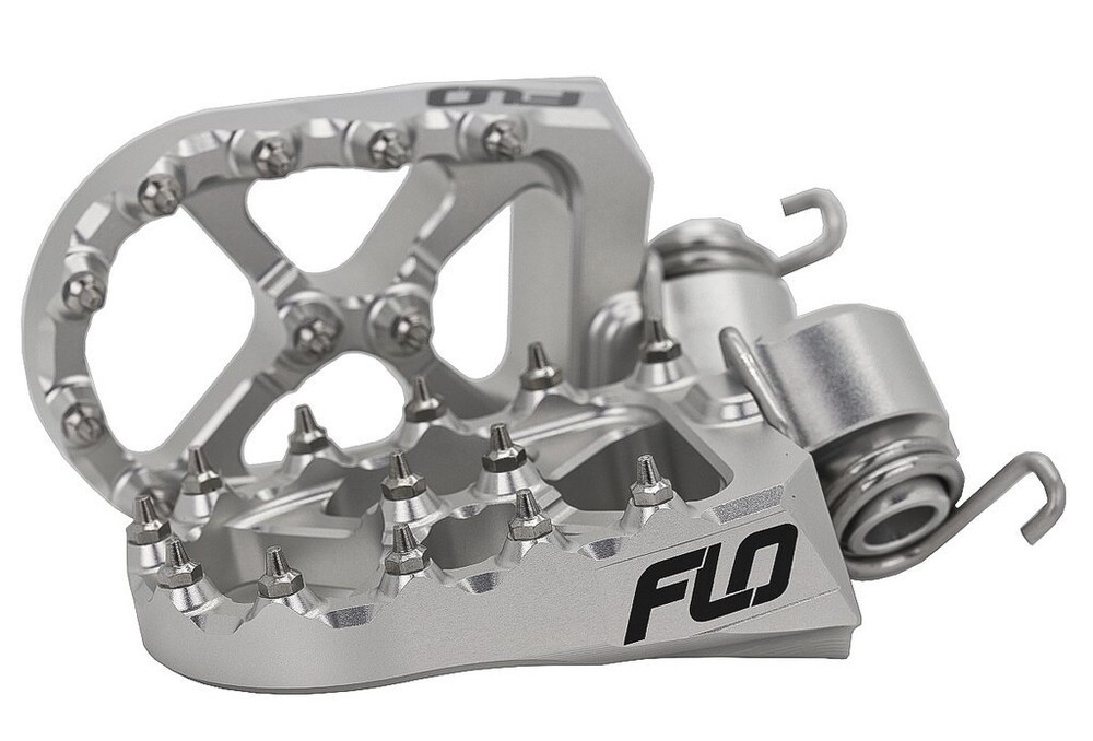 Flo Motorsports LOW-793S Pro Series Footpegs - Silver
