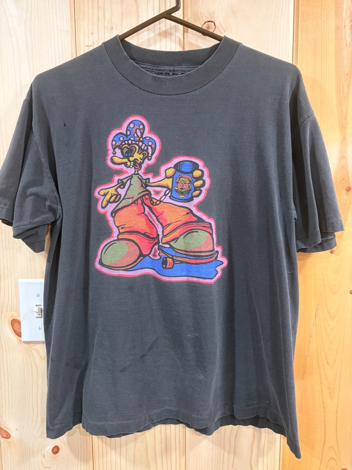 Vintage 1990’s Breakdown Cartoon JESTER Skate Graphic T-shirt Men’s - M