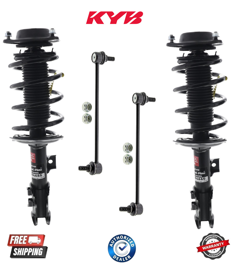 Complete Front Suspension Strut Coil Spring KYB and Sway Bar For 13-16 Elantra