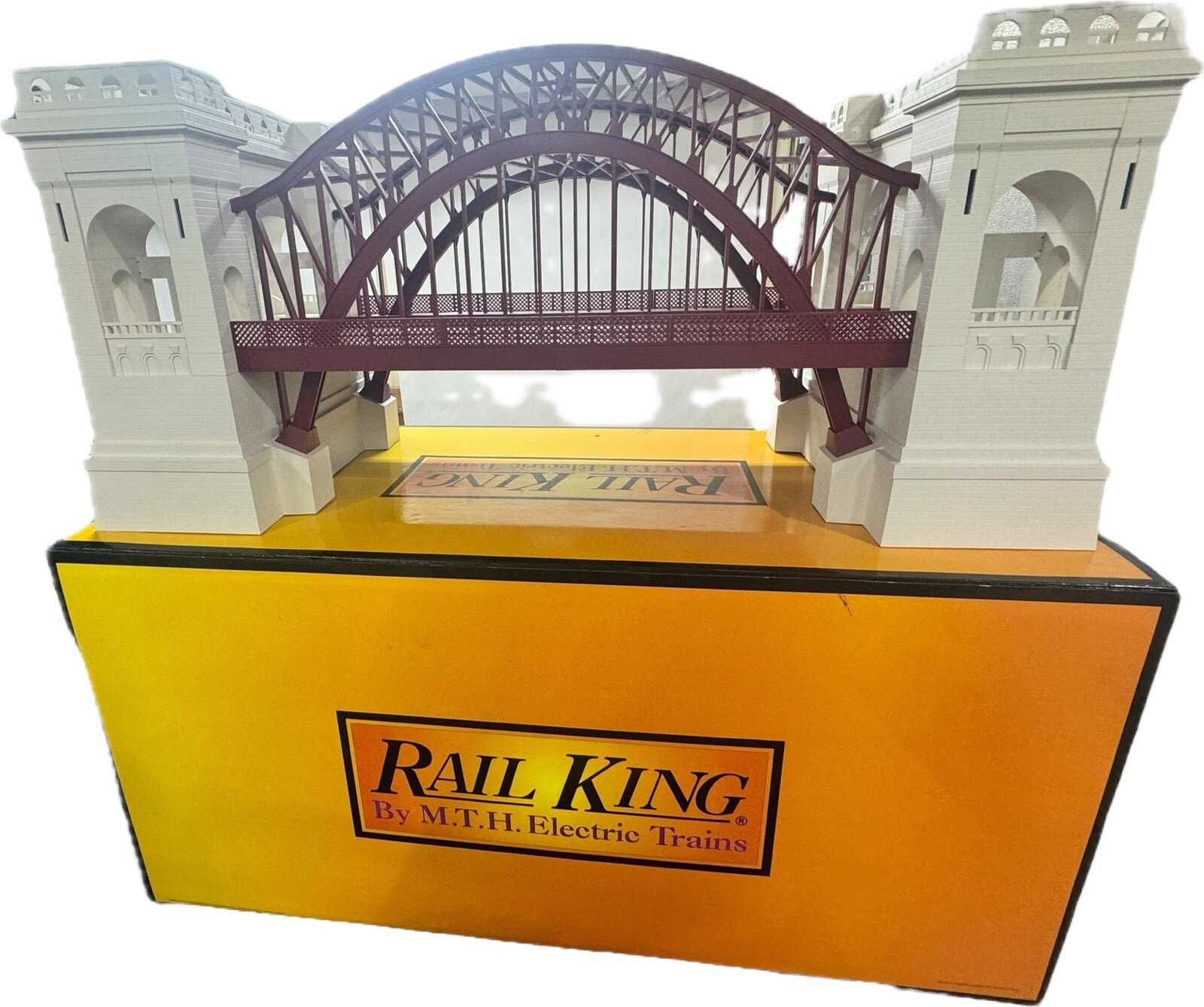 MTH Rail King RK Hell Gate Bridge Red & Gray 30-9020 O Gauge Train Bridge