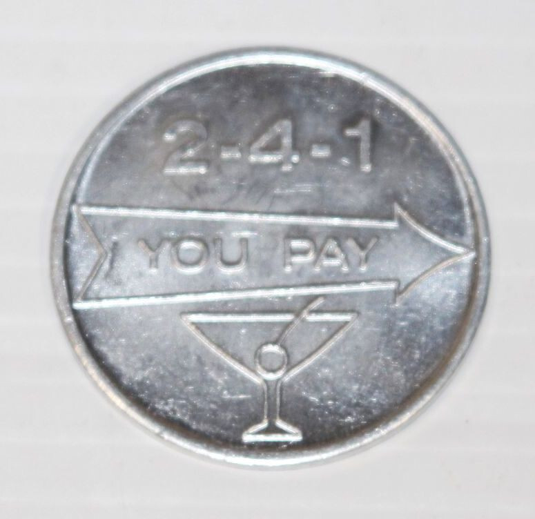 Vintage Lehr\'s Greenhouse Restaurant 2-4-1 Drink Token Martini San Francisco CA Vintage Lehr\'s Greenhouse Restaurant 2-4-1 Drink Token Martini San Francisco CA