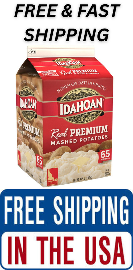 Idahoan Real Premium Mashed Potatoes, 3.25 lbs. Easy & Quick to Prepare