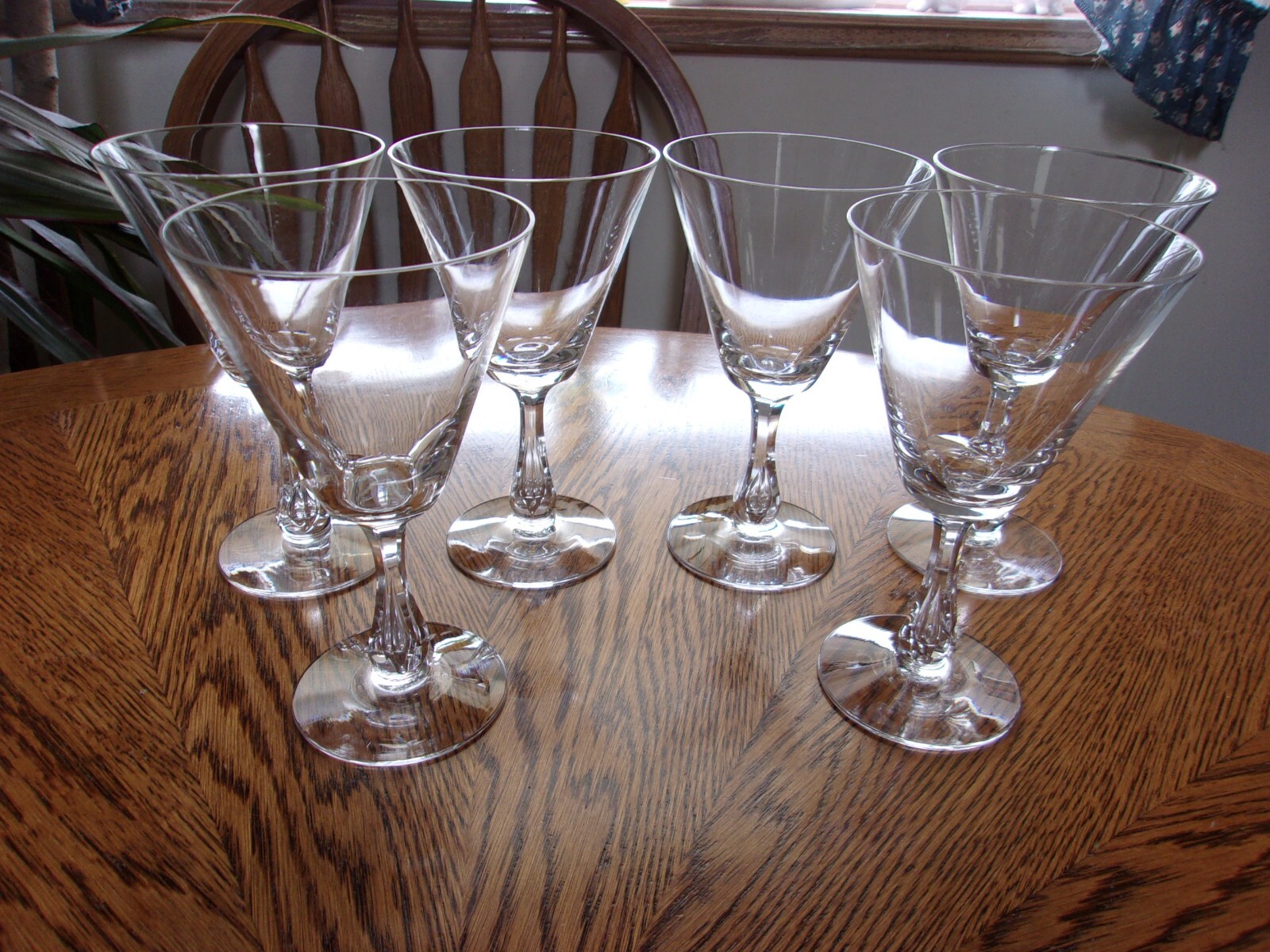 Wine Cut 8 Oz Crystal Elegant Tiffin-Franciscan  6 1/4\