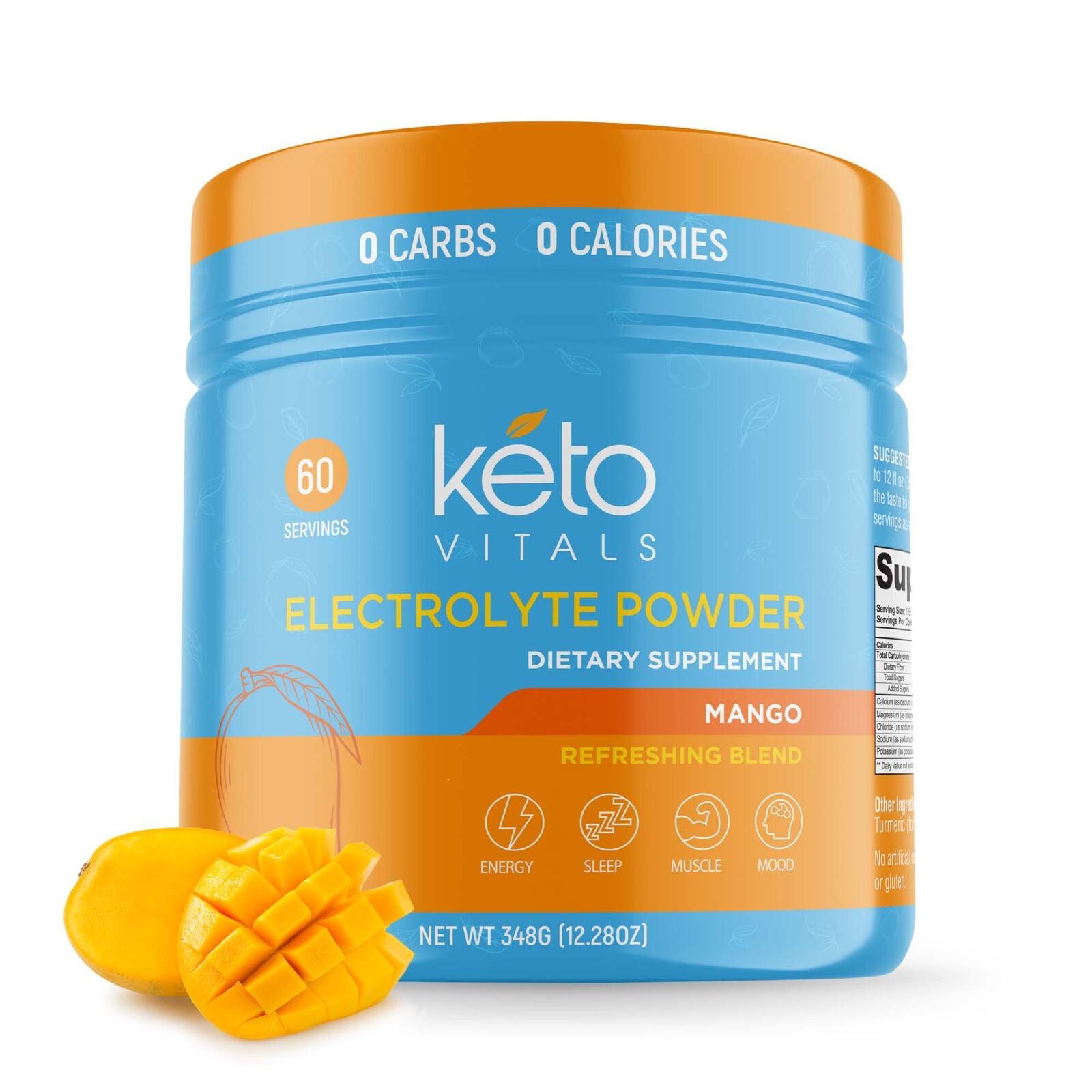 Keto Vitals Electrolyte Powder Mango Energy Drink Keto Vitals Electrolyte Powder Mango Energy Drink