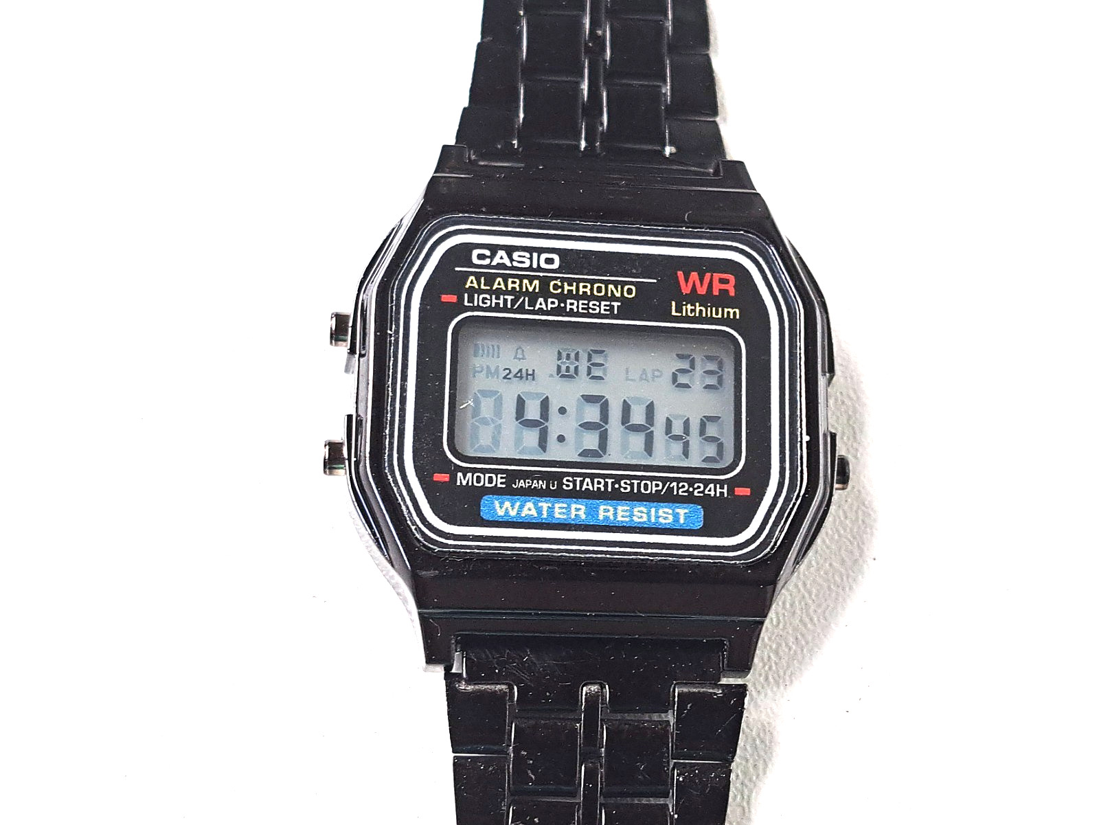 Casio A-159 Black alarm chrono digital QUARTZ WATCH - new