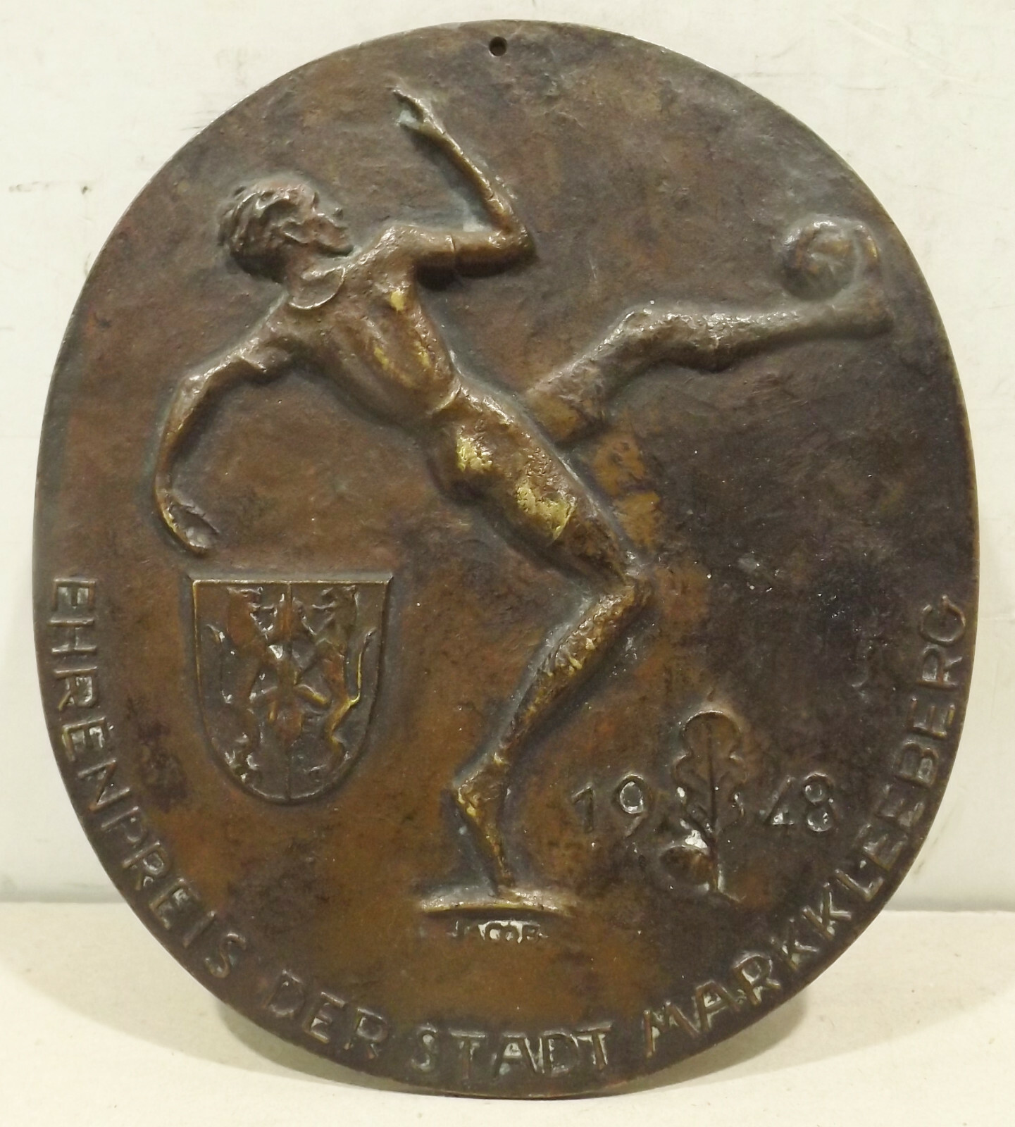 Bronze Noack Leipzig 1948 Hans Jacob Goalkeeper 3rd Reich Art Deco National Team