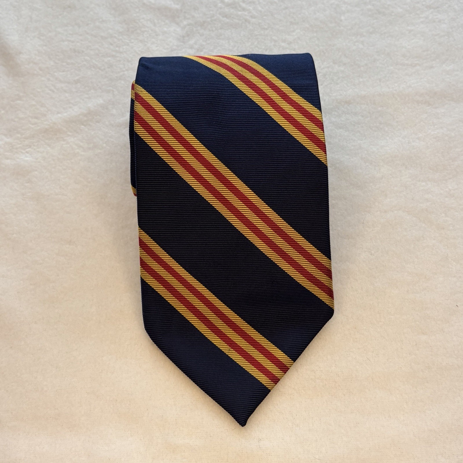 Vintage Wm Chelsea Ltd Custom Silk Necktie Striped Regimental Ivy League