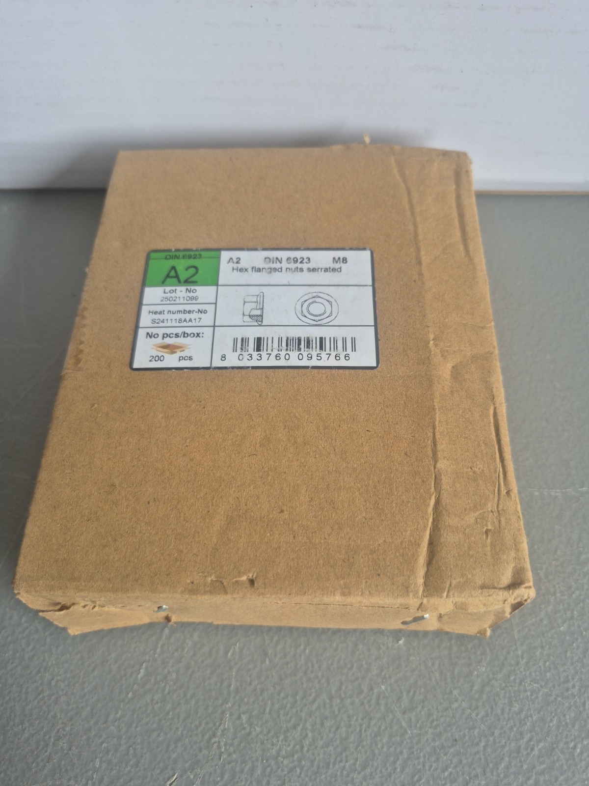 Hex Serrated Flange Nuts 200 Nuts A2 Stainless Steel DIN 6923 M8 Anti Corrosion Hex Serrated Flange Nuts 200 Nuts A2 Stainless Steel DIN 6923 M8 Anti Corrosion