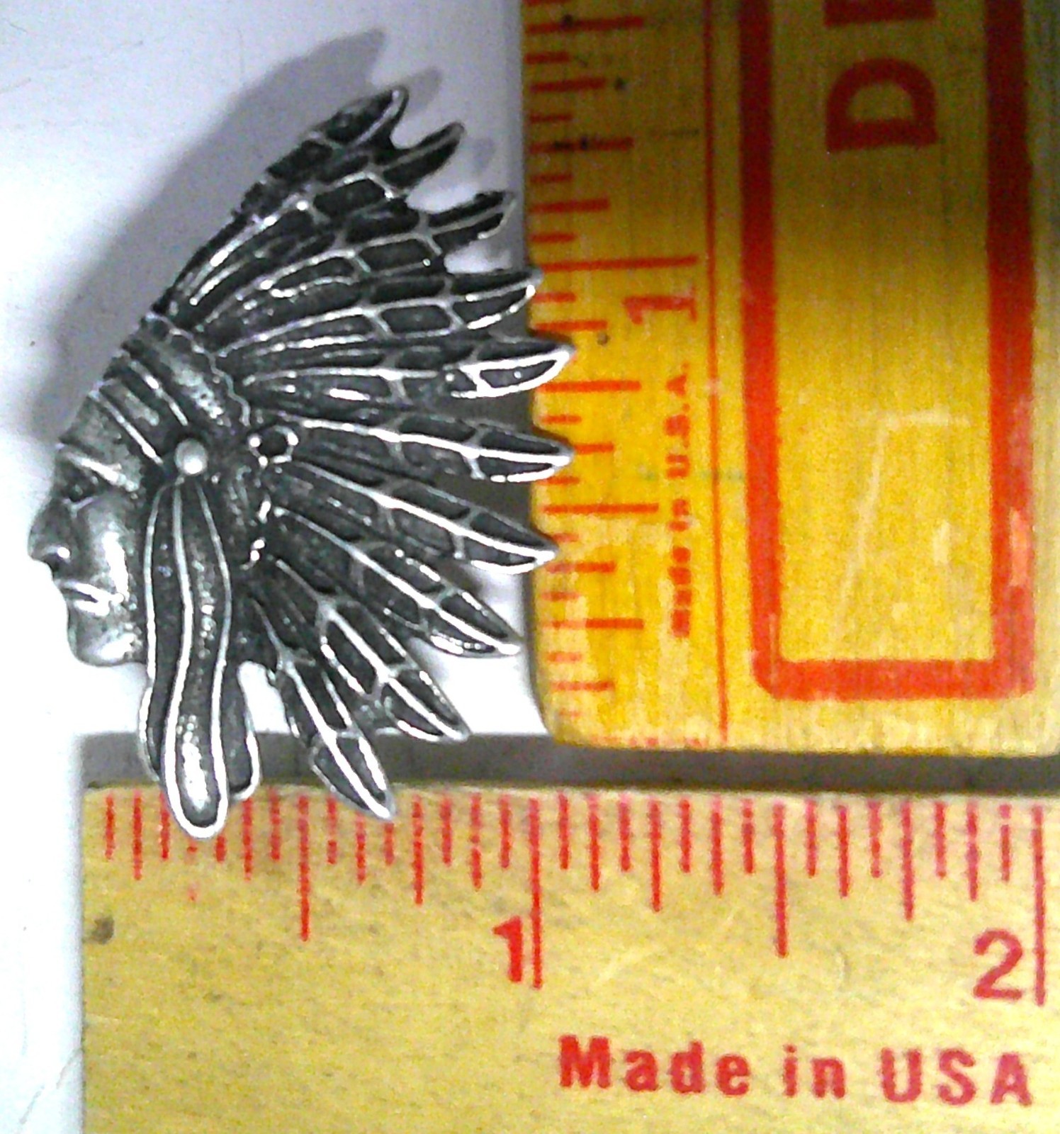 Indian Chief pin vintage Native American collectible old biker vest memorabilia