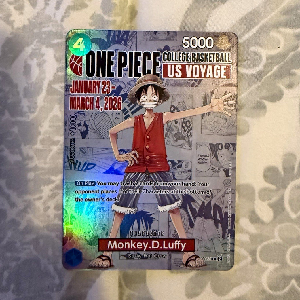 Bandai One Piece CCG Monkey D. Luffy P-055 US Voyage Promo Foil EN 2026