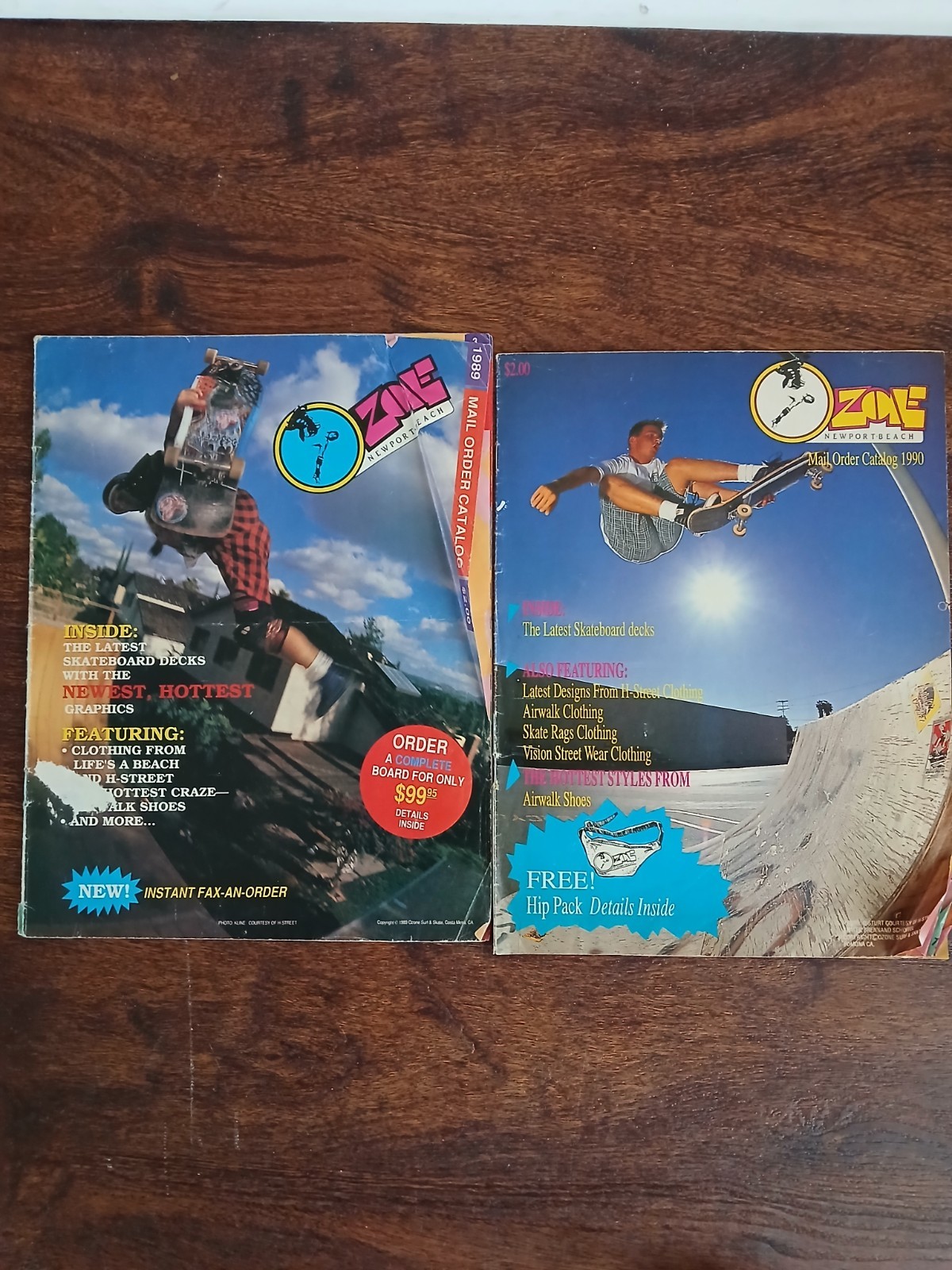 Vintage 1989 1990 Ozone Skateboarding Mail Order Catalogs Matt Hensley Danny Way