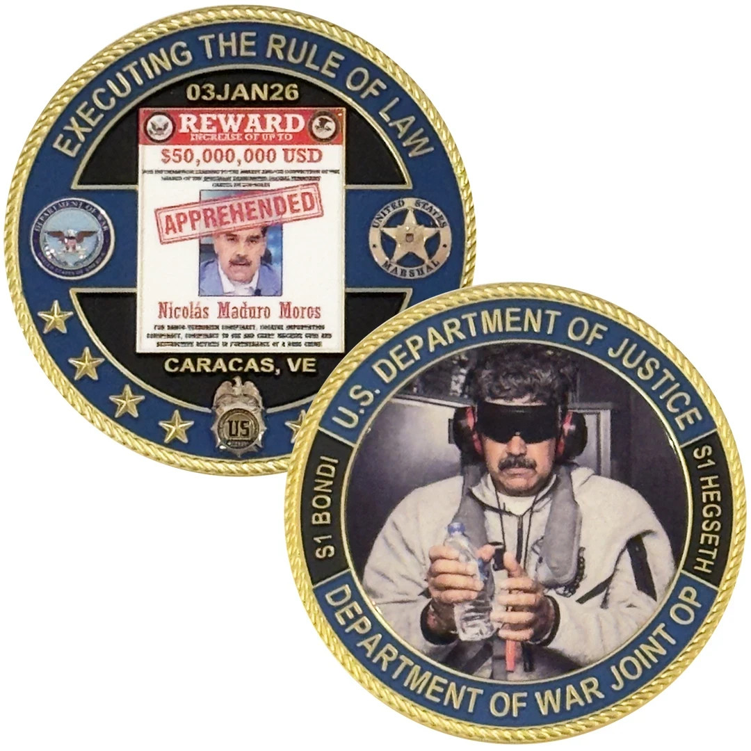 DL12-2 Dept of Secretary Pam Bondi Maduro Challenge Coin