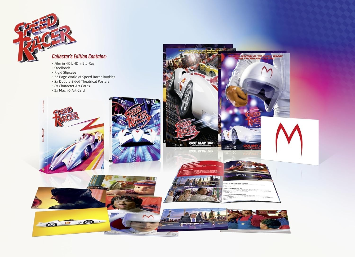 SPEED RACER (2008) Ultimate Collector\'s Edition 4K UHD Blu-Ray Steelbook NEW