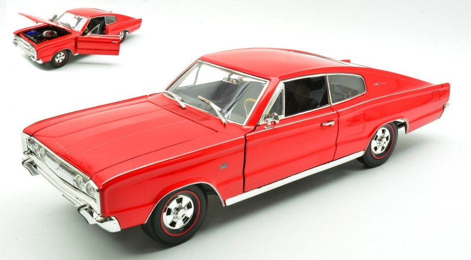Dodge Charger 1966 Red Diecast Road Vehicles 1:18