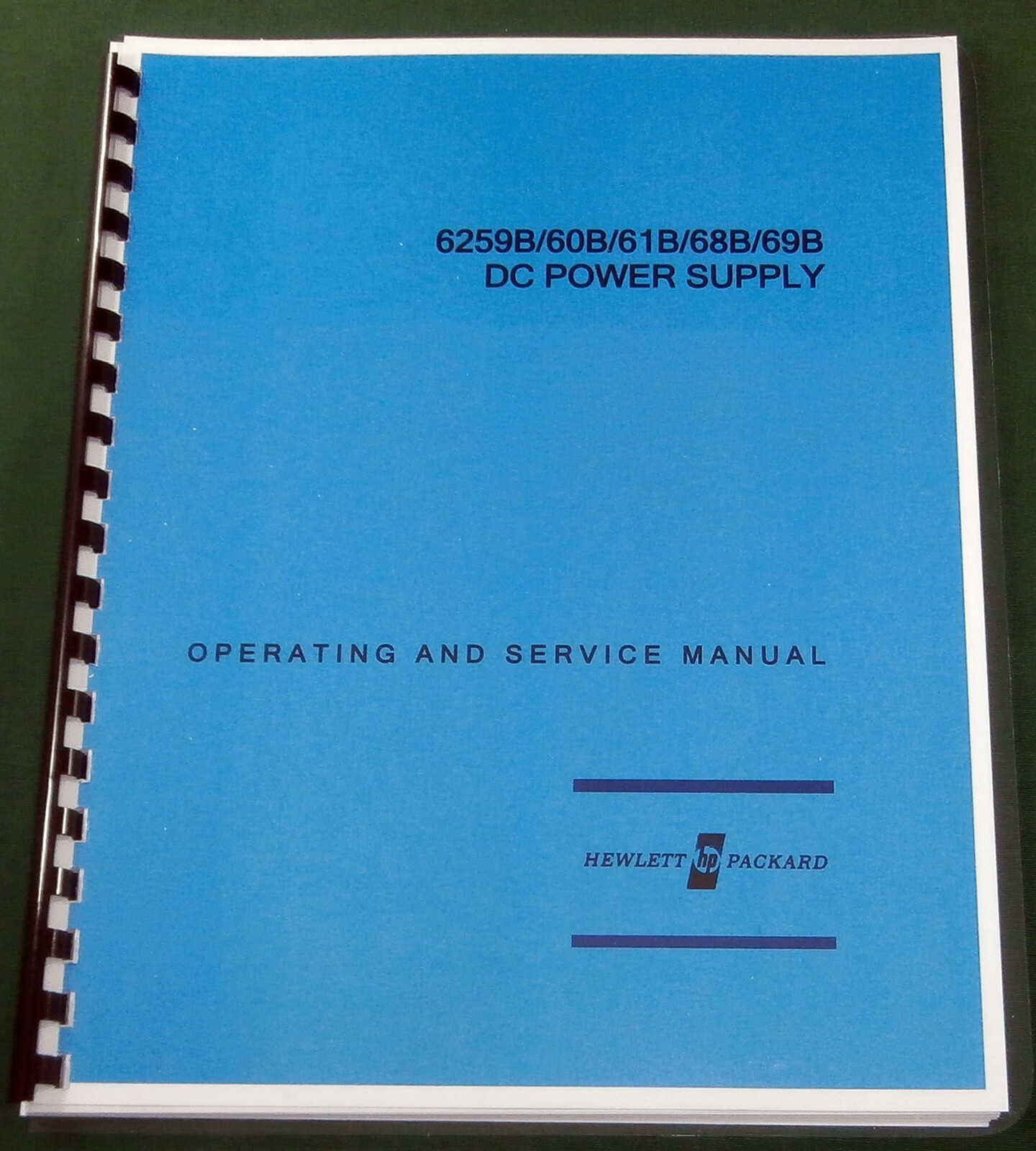 HP 6259B 6260B 6261B 6268B 6269B Operating & Service Manual w/ Protective Covers