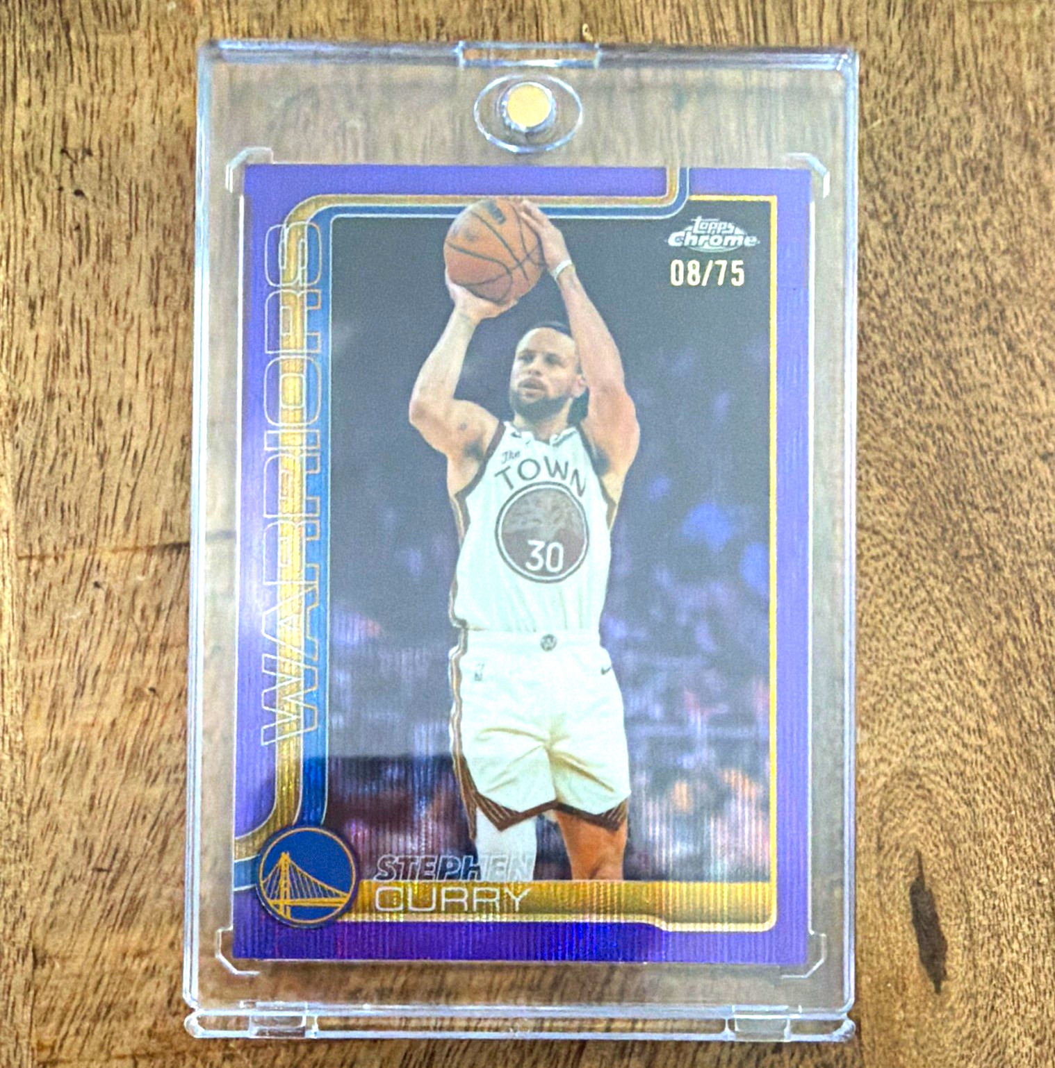 Topps 2024-25 Chrome Stephen Curry #14 Warriors Purple Parallel 08/75 Topps 2024-25 Chrome Stephen Curry #14 Warriors Purple Parallel 08/75