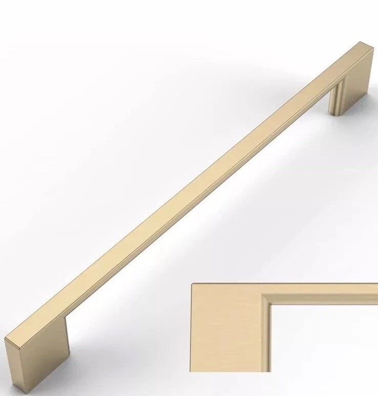 Amerdeco 10 Pack Brushed Brass Cabinet Pulls 7.5 Inch(192MM) Hole Centers Amerdeco 10 Pack Brushed Brass Cabinet Pulls 7.5 Inch(192MM) Hole Centers